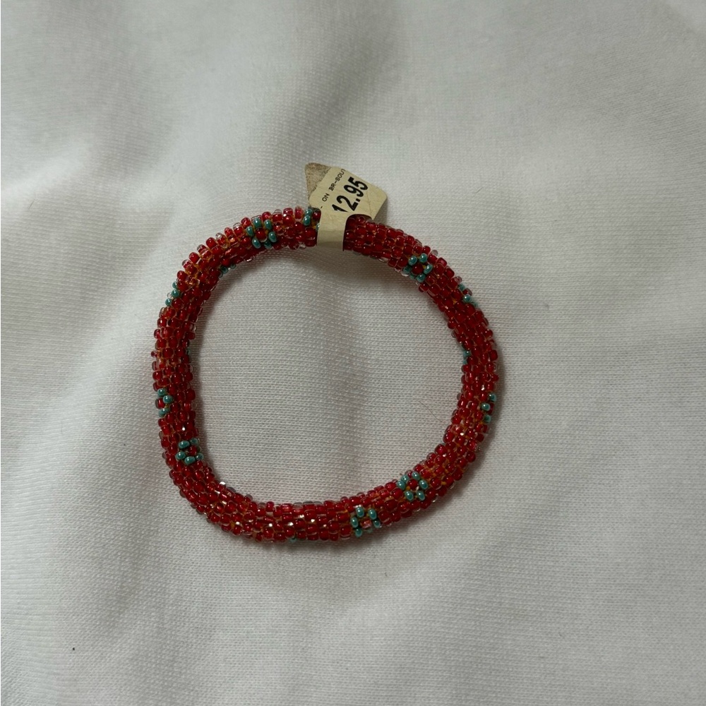 EARTHBOUND Red and Green Crystal Bracelet